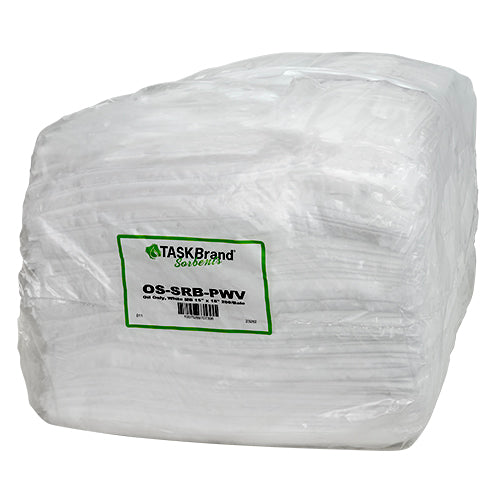 TASKBrand® Oil Only Sorbent Pads, Light Weight, Sonic Bonded, 15"x18", 200/Bale (HOSOS-SRB-PWV)