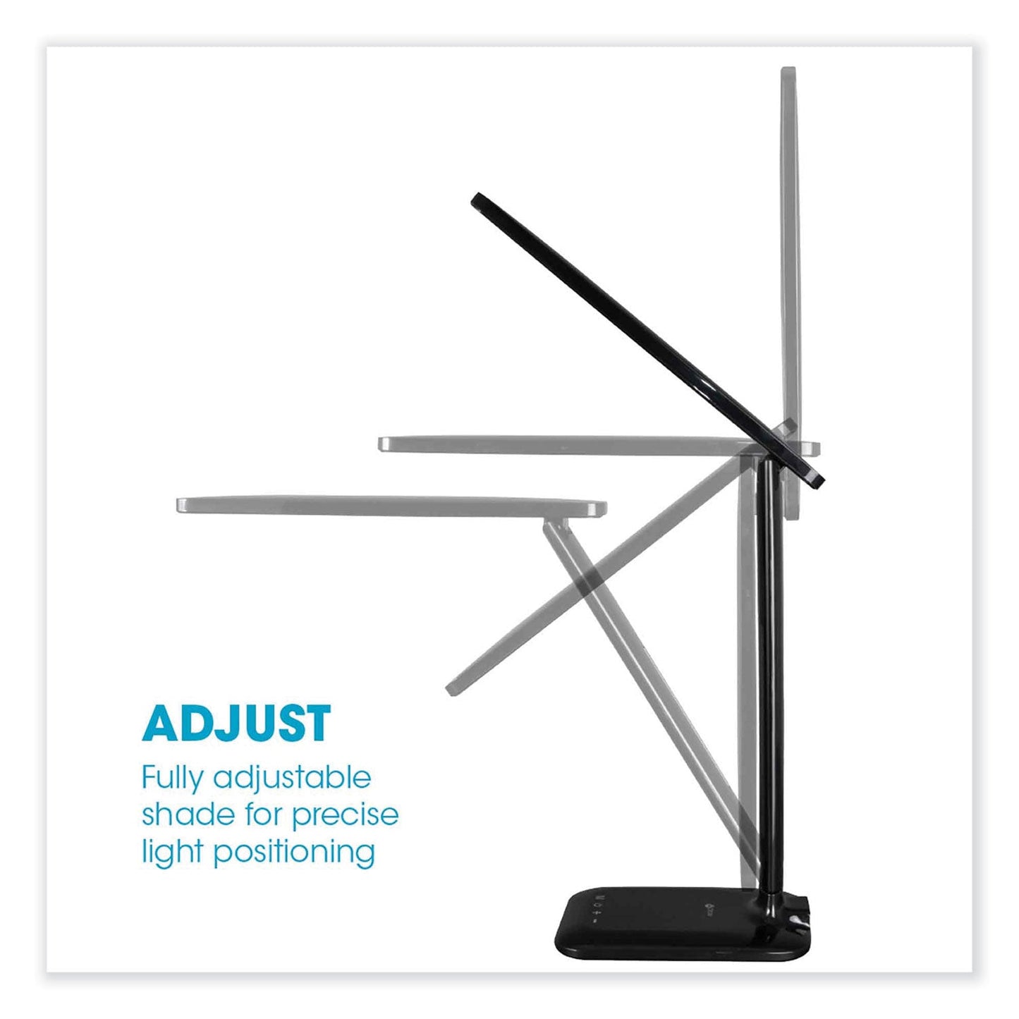 OttLite Wellness Series Slimline LED Desk Lamp, 5" to 20.25" High, Black (OTTCS336G5CSHPR)