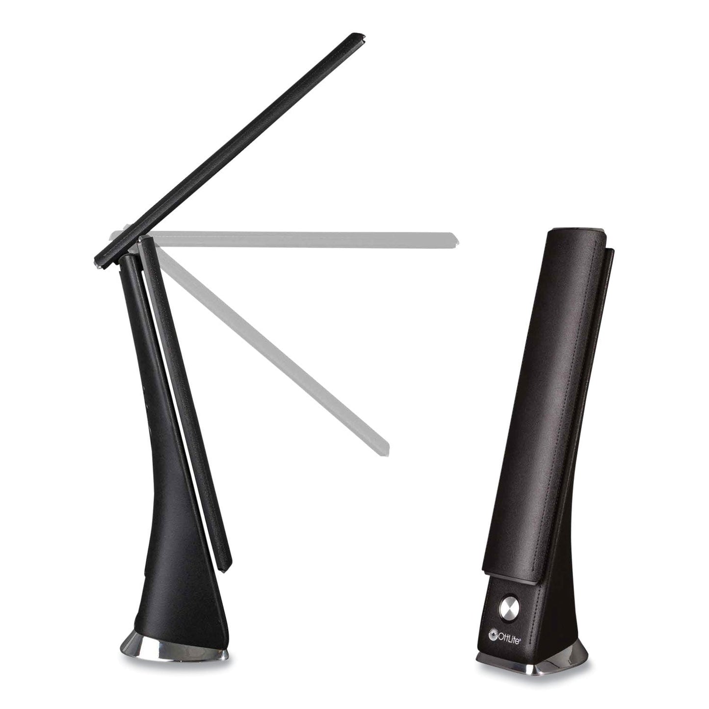 OttLite Wellness Series Rise LED Desk Lamp with Digital Display, 12" to 19" High, Black (OTTCSE13G59)