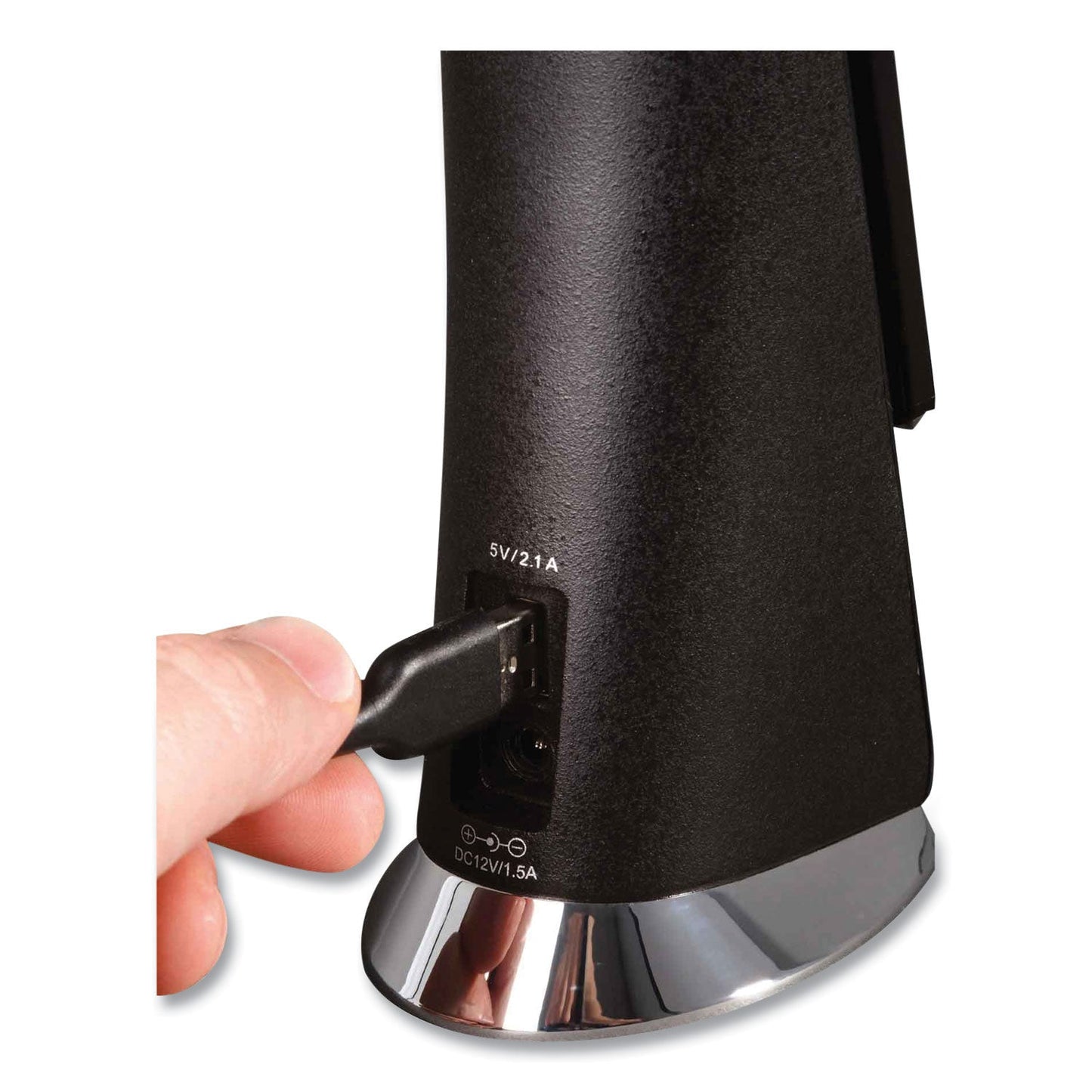 OttLite Wellness Series Rise LED Desk Lamp with Digital Display, 12" to 19" High, Black (OTTCSE13G59)
