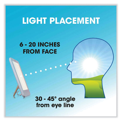 OttLite Wellness Series ClearSun LED Light Therapy Lamp, 7.88" High, White (OTTCSLT000W)