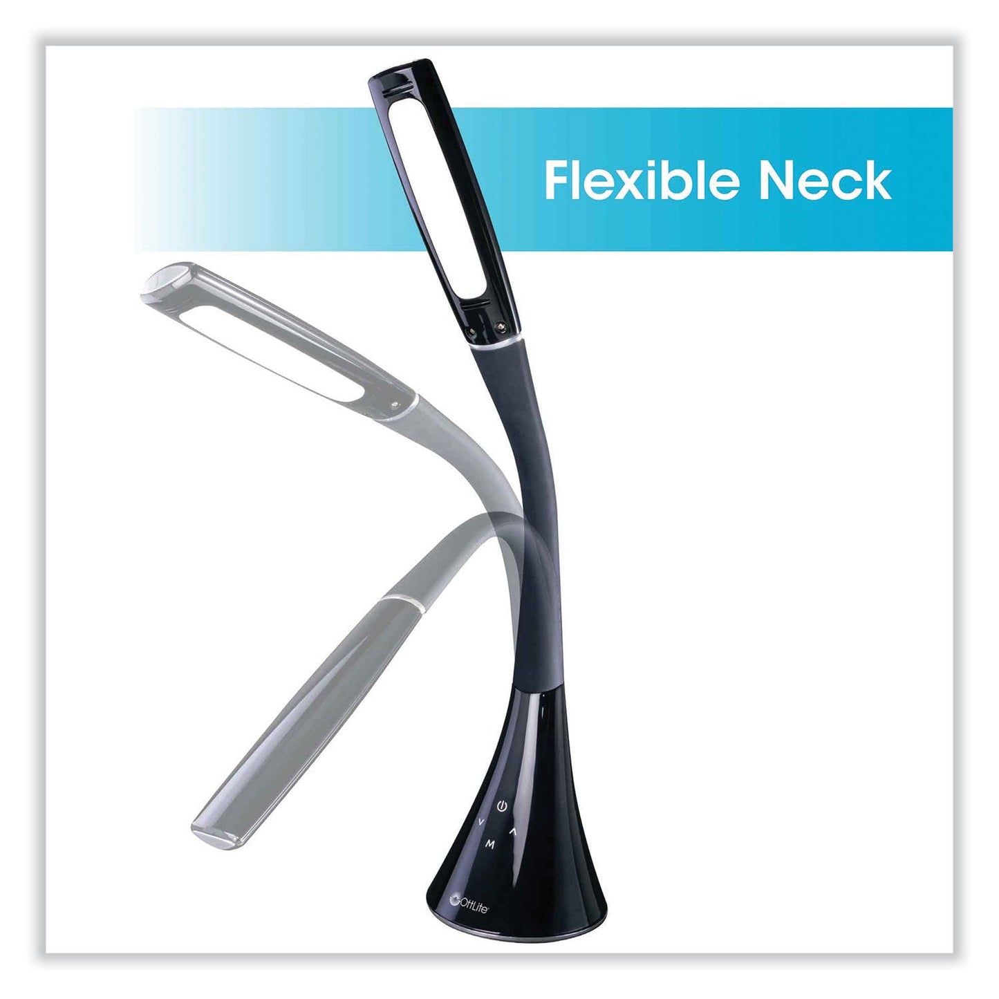 OttLite Wellness Series Swerve LED Desk Lamp, 23.25" High, Black (OTTCSN34KCCSHPR)