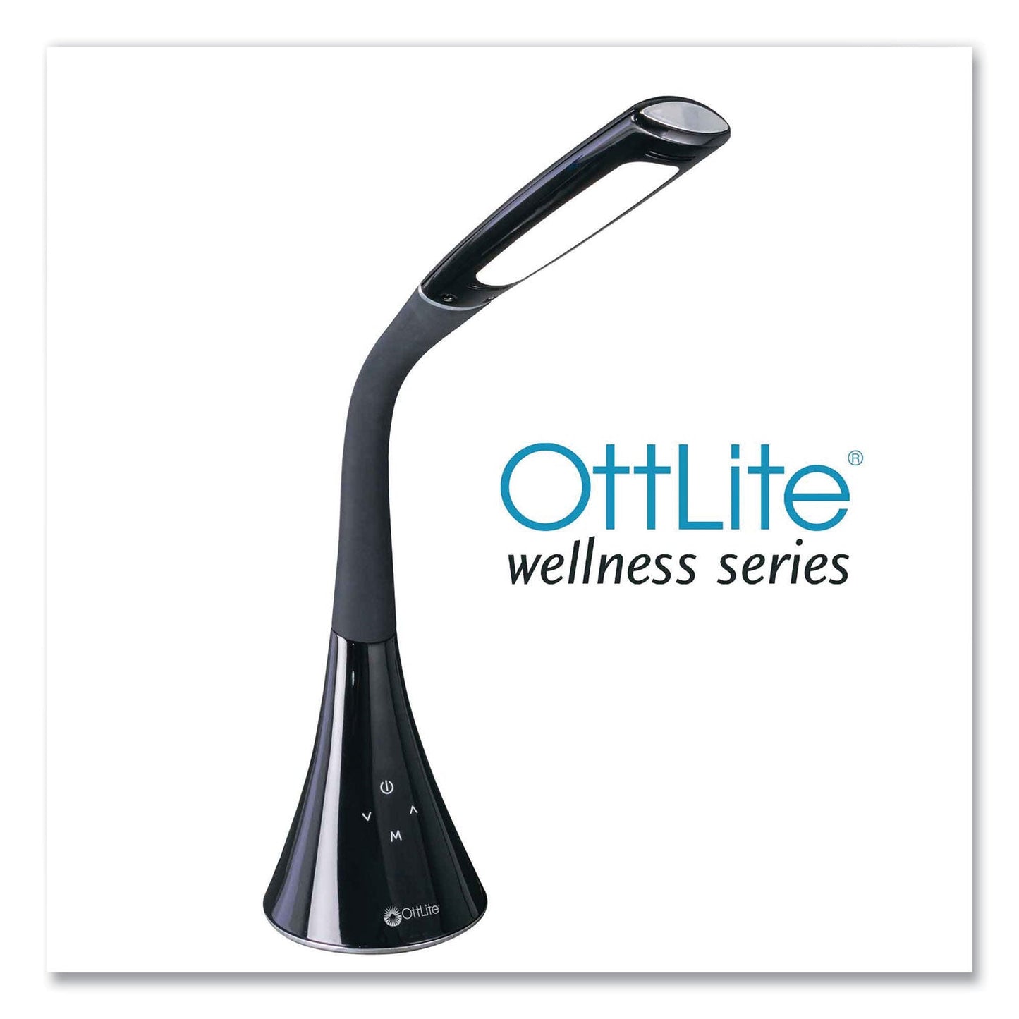 OttLite Wellness Series Swerve LED Desk Lamp, 23.25" High, Black (OTTCSN34KCCSHPR)