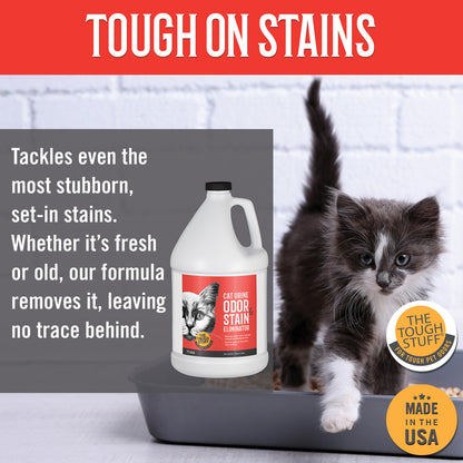Tough Stuff® Cat Urine Odor & Stain Eliminator, Original, 1 Gallon Bottle (HOSP128CUR)