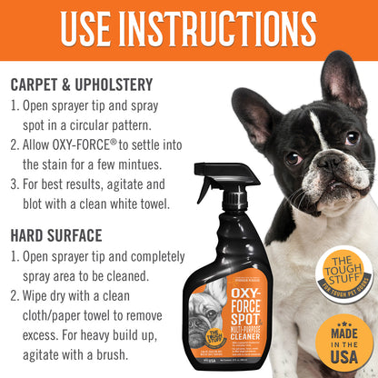 Tough Stuff® Oxy-Force Spot Remover & Cleaner, Citrus, 32 oz Bottle (HOSP32OXYRTU)