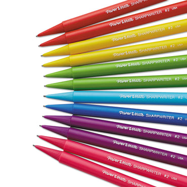 Sharpie Sharpwriter Mechanical Pencil, 0.7 mm, HB (#2.5), Black Lead, Assorted Barrel Colors, Dozen (PAP1898483C)