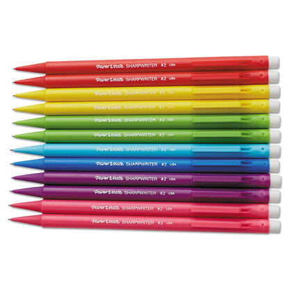 Sharpie Sharpwriter Mechanical Pencil, 0.7 mm, HB (#2.5), Black Lead, Assorted Barrel Colors, Dozen (PAP1898483C)