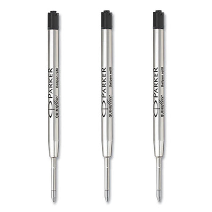 Quinkflow Refill for Parker Ballpoint Pen, Medium Tip, Black Ink, 3/Pack (PAR2119151)