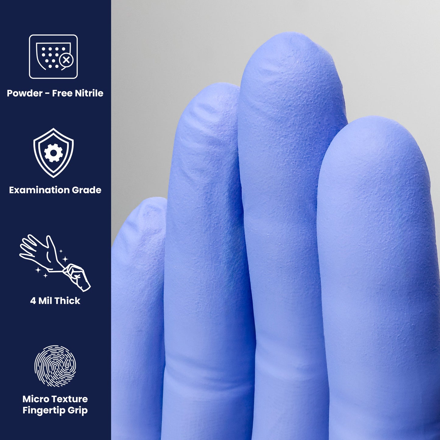 Safety Zone® Nitrile Powder Free 4 mil Exam Gloves, Blue, Lrg, Case of 1000 (SZNPCS776)