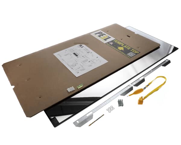 Peel Mirror System Mk-1836C System Full Kit 18X36 W/Mounting Hardwar (PEMSMK-1836C)
