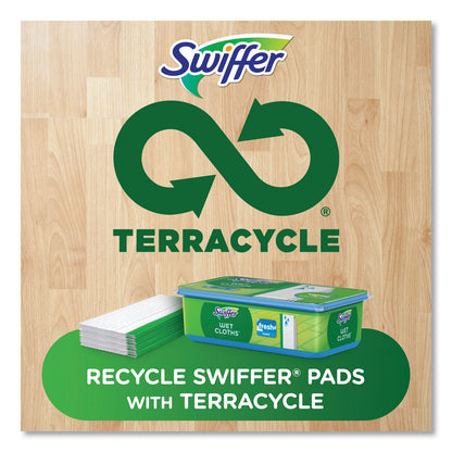 Swiffer Wet Refill Cloths, 8 x 10, Fresh Scent, White, 12/Box, 6 Boxes/Carton (PGC08622)