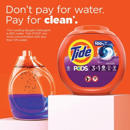 Tide PODS Laundry Detergent, Spring Meadow, 66 oz Tub, 76 Pacs/Tub, 4 Tubs/Carton (PGC09166CT)