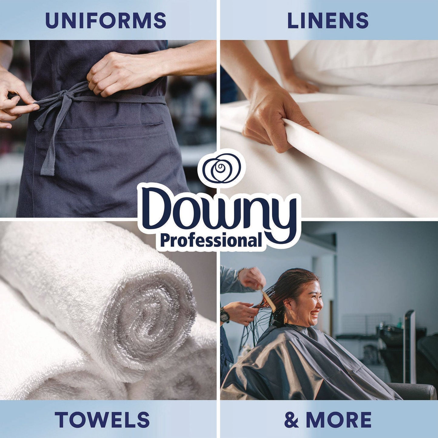Downy Commercial Liquid Fabric Softener, Clean and Fresh Scent, 140 oz Pour Bottle, 4/Carton (PGC14121)