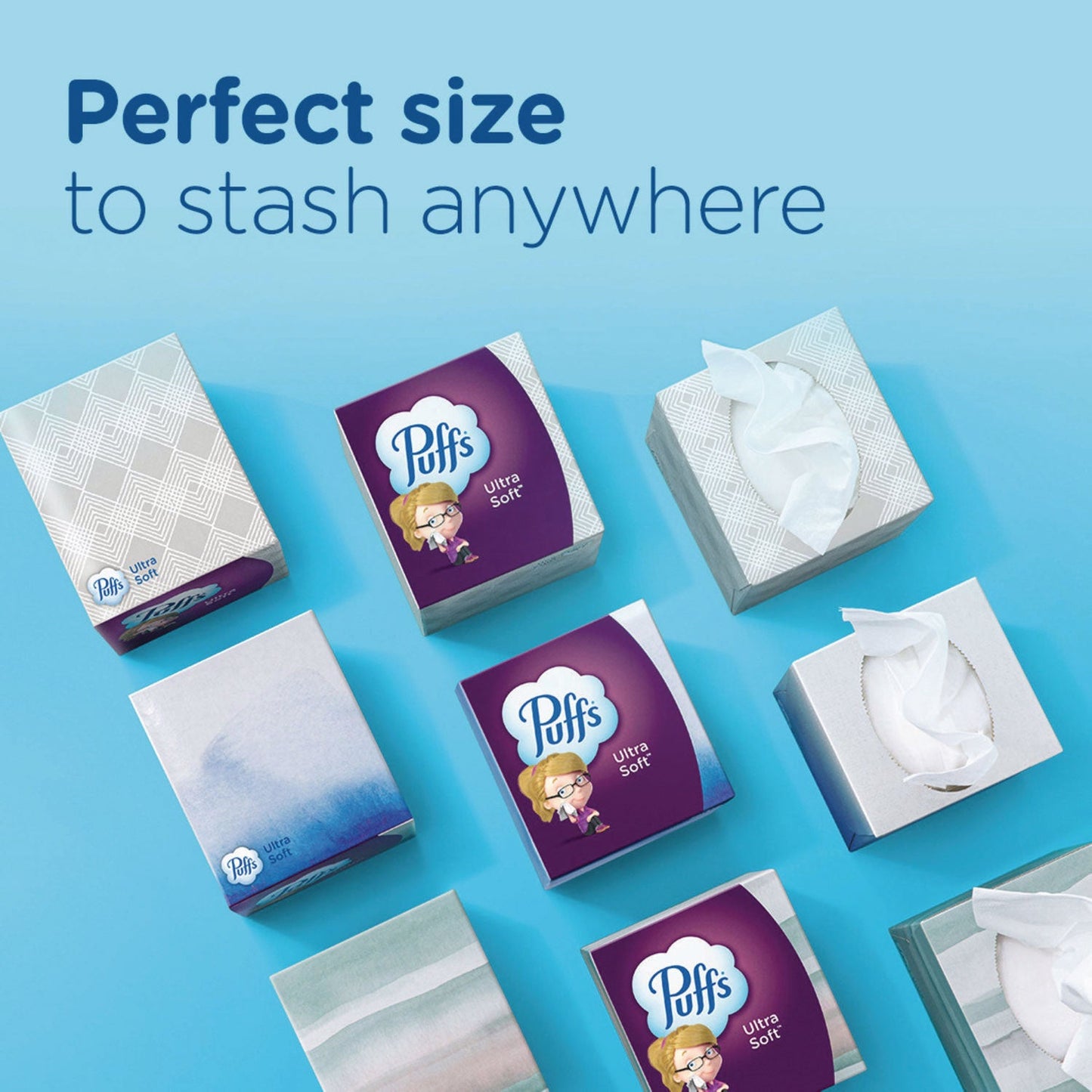 Puffs Ultra Soft Facial Tissue, 2-Ply, White, 72 Sheets/Box, 24 Boxes/Carton (PGC97788)