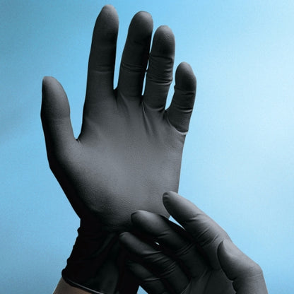 Art Noir® Latex Powder Free 6 mil Exam Gloves, Black, XS, Case of 1000 (HOSPHM910)