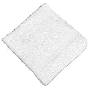 Hospeco® Plus Crescent Washcloth 12x12 White, .75lb/dz, Bale of 1200 (HOSPLUS-121275)