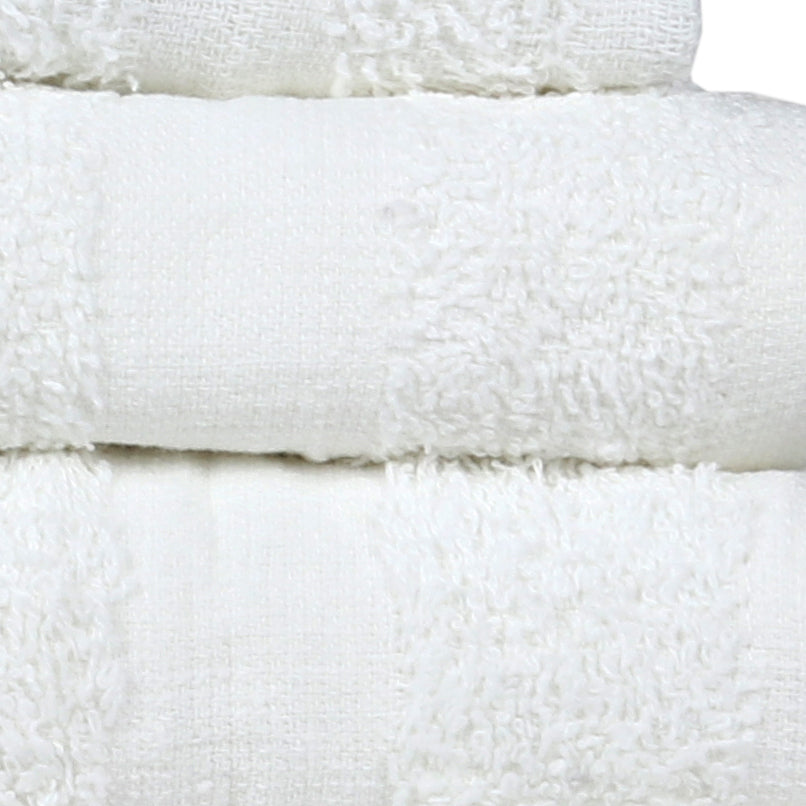 Hospeco® Plus Crescent Washcloth 12x12 White, .75lb/dz, Bale of 1200 (HOSPLUS-121275)