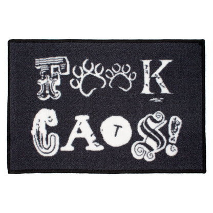 Arkwright Home Lost Marbles Pet Mat 16x24 FCats Black (P-PM-16X24-FCATS)