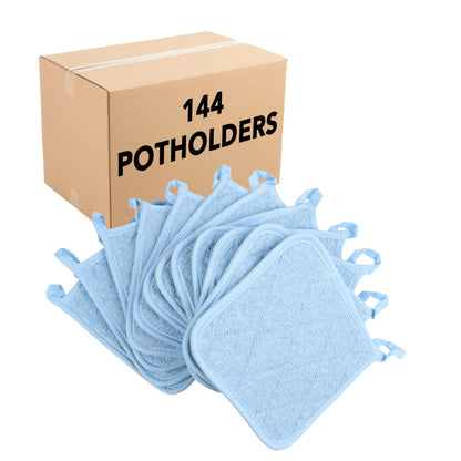 Hospeco® Cooks Linen Pot Holder 7x7 Blue, 12/Pack (HOSPOT-BLUE)