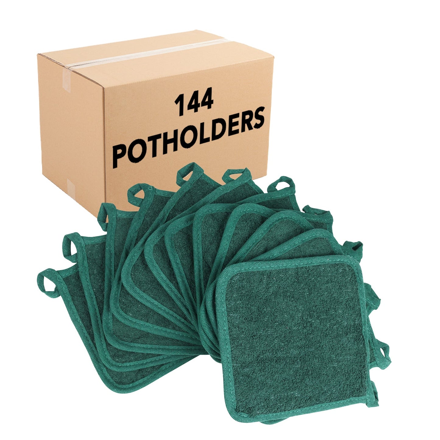 Hospeco® Cooks Linen Pot Holder 7x7 Green, 12/Pack (HOSPOT-GREEN)
