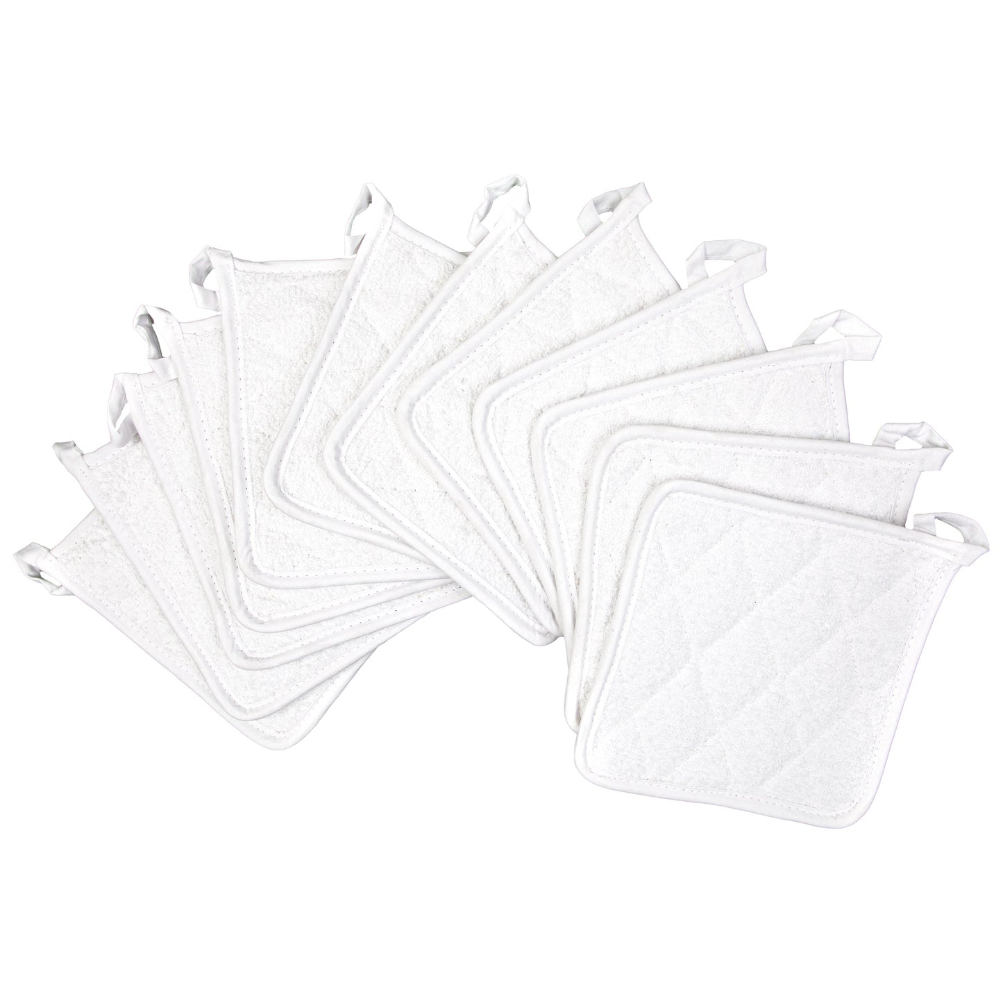 Hospeco® Cooks Linen Pot Holder 7x7 White, 12/Pack (HOSPOT-WHITE)