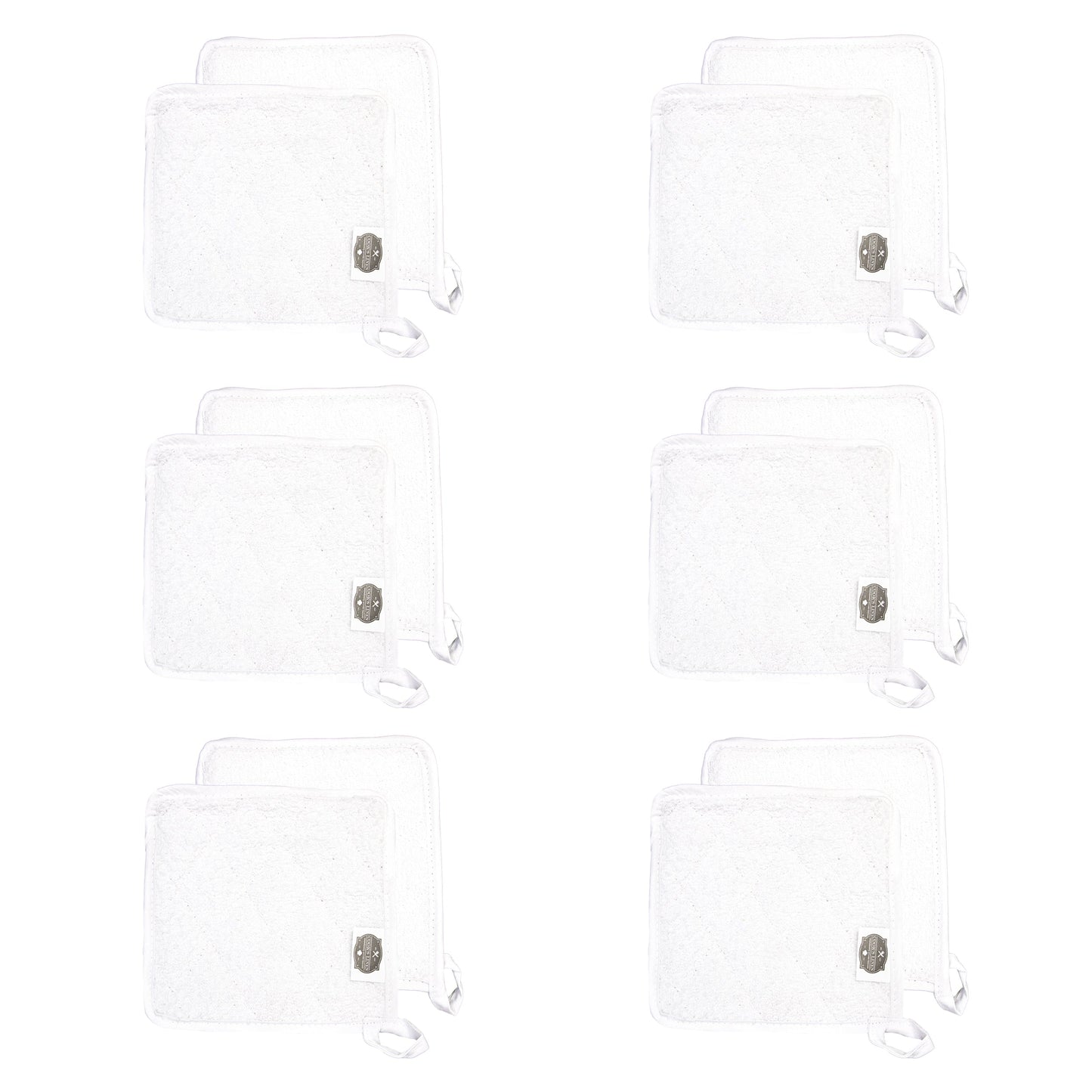 Hospeco® Cooks Linen Pot Holder 7x7 White, 12/Pack (HOSPOT-WHITE)