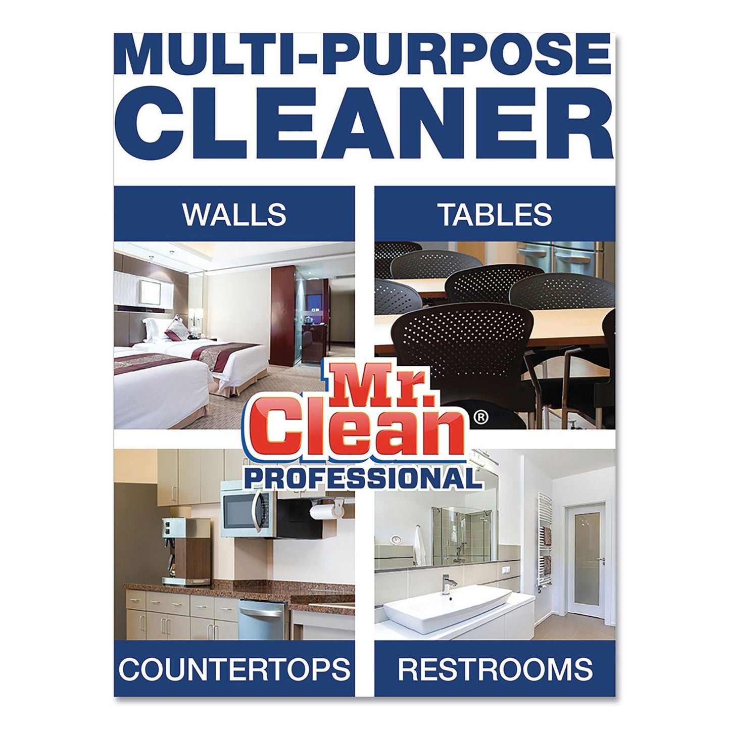 Mr. Clean Finished Floor Cleaner, Lemon Scent, Liquid, 1 gal Bottle, 3/Carton (PPL39949)