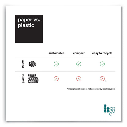 Elementree Bubble Paper, 12" x 250 ft, Perforated Every 12", Kraft, 250 Sheets/Carton (PRB01913)