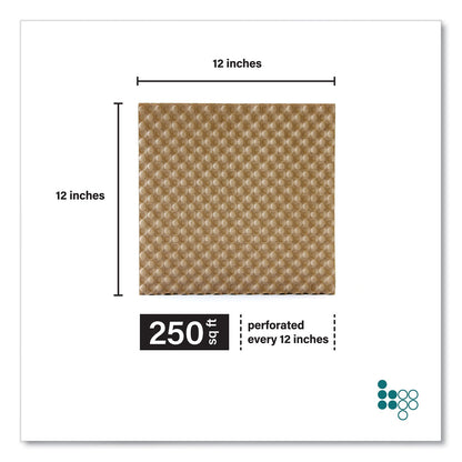 Elementree Bubble Paper, 12" x 250 ft, Perforated Every 12", Kraft, 250 Sheets/Carton (PRB01913)