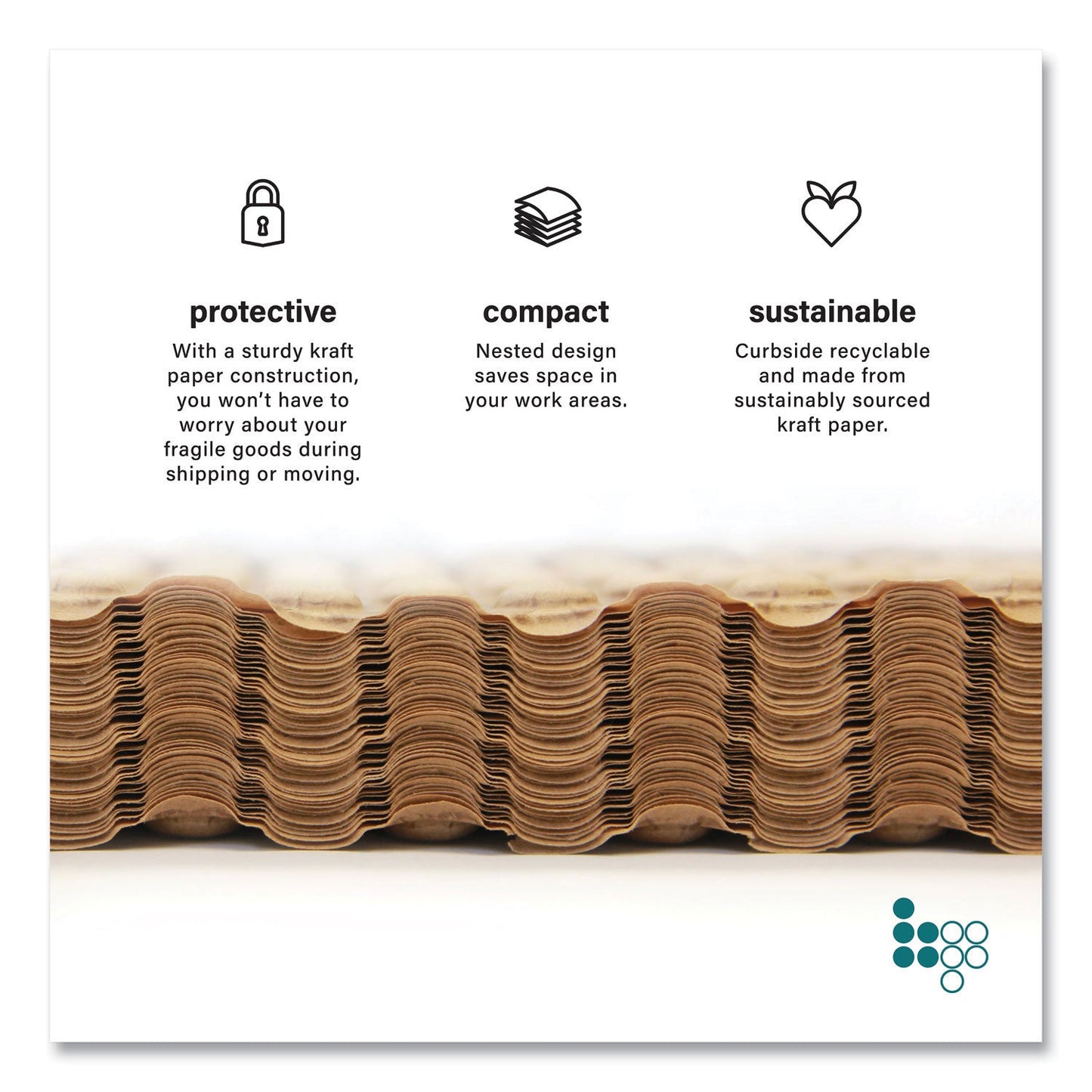 Elementree Bubble Paper, 12" x 250 ft, Perforated Every 12", Kraft, 250 Sheets/Carton (PRB01913)