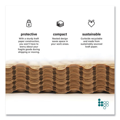 Elementree Bubble Paper, 12" x 250 ft, Perforated Every 12", Kraft, 250 Sheets/Carton (PRB01913)