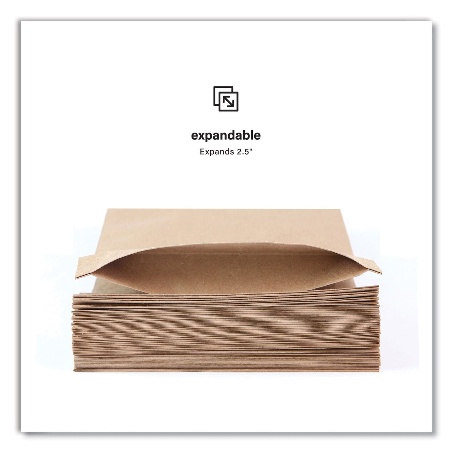 Elementree Expandable Mailer, Self-Adhesive Closure, 13.5 x 15.37 x 2.5, Kraft, 250/Carton (PRB01915)