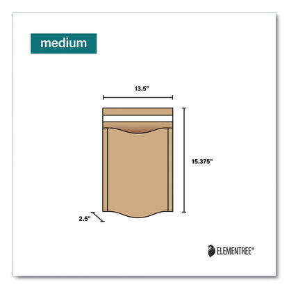 Elementree Expandable Mailer, Self-Adhesive Closure, 13.5 x 15.37 x 2.5, Kraft, 250/Carton (PRB01915)