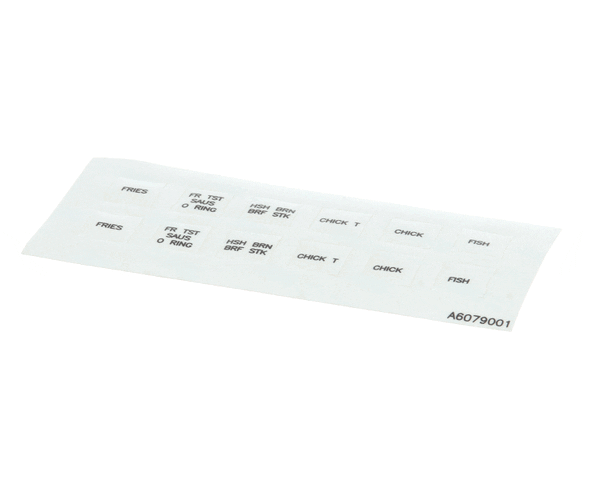 Pitco A6079001 Label,Decal Overelay Cmptr B.K. (PTA6079001)