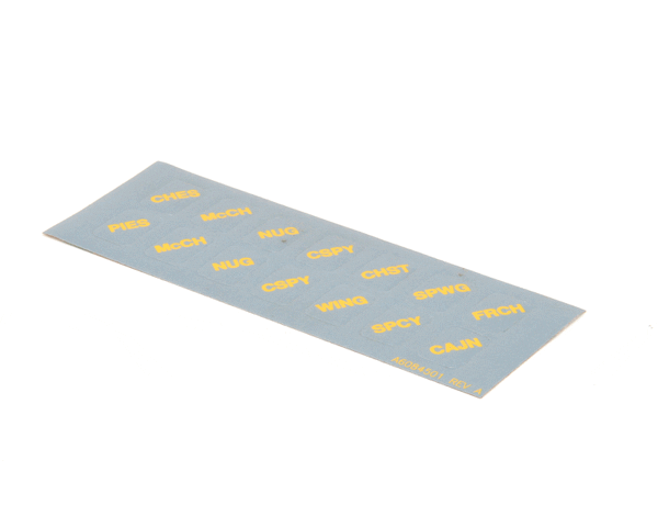 Pitco A6084501 Label,Decal Ovrly Cmptr Me,Mg14 (PTA6084501)
