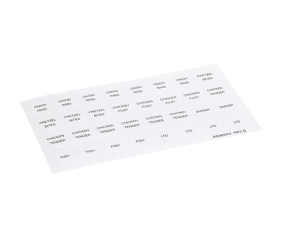 Pitco A6085002 Label,Culvers Rh (PTA6085002)
