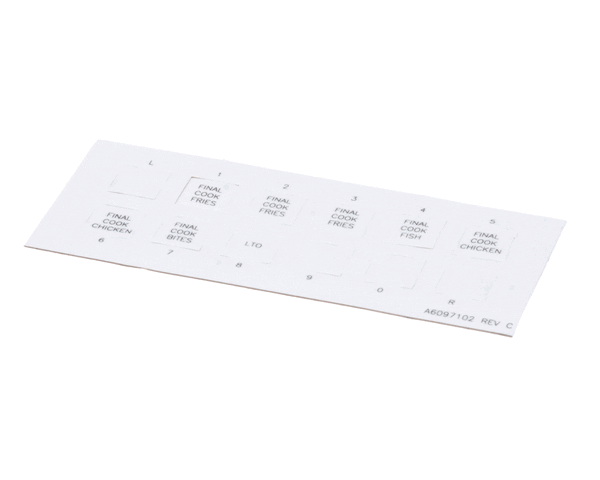 Pitco A6097102 Label,Ssh60W Right Hand Finish (PTA6097102)