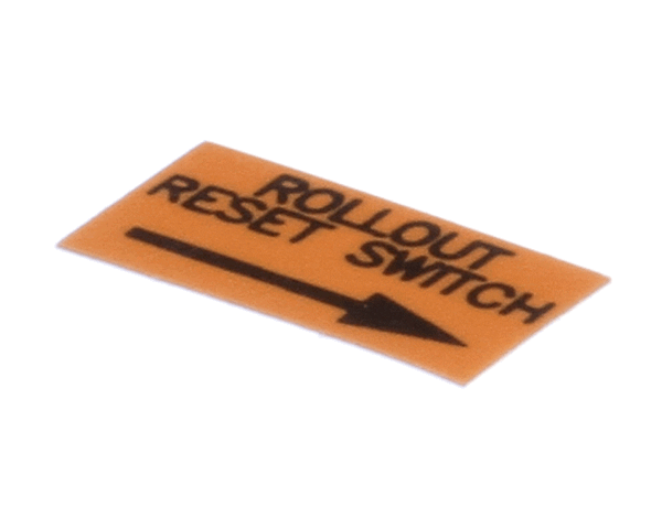 Pitco A6100501 Lbl,Rollout Reset Sw Lwr (PTA6100501)
