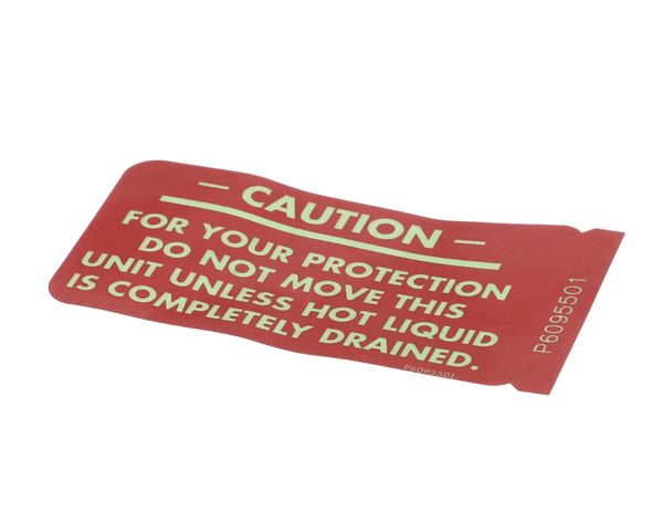 Pitco P6095501 Caution Sticker (PTP6095501)