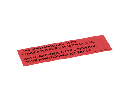 Pitco Pp10426 Label,Gas Notice Cvrsn Lp (PTPP10426)