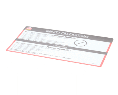 Power Soak Systems Inc 29595 Decal - Wendy'S Safety Precaut (PWSK29595)