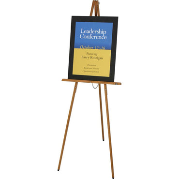 Quartet Lightweight Tripod Floor Easel, 64" High, Natural Oak (QRT41E)