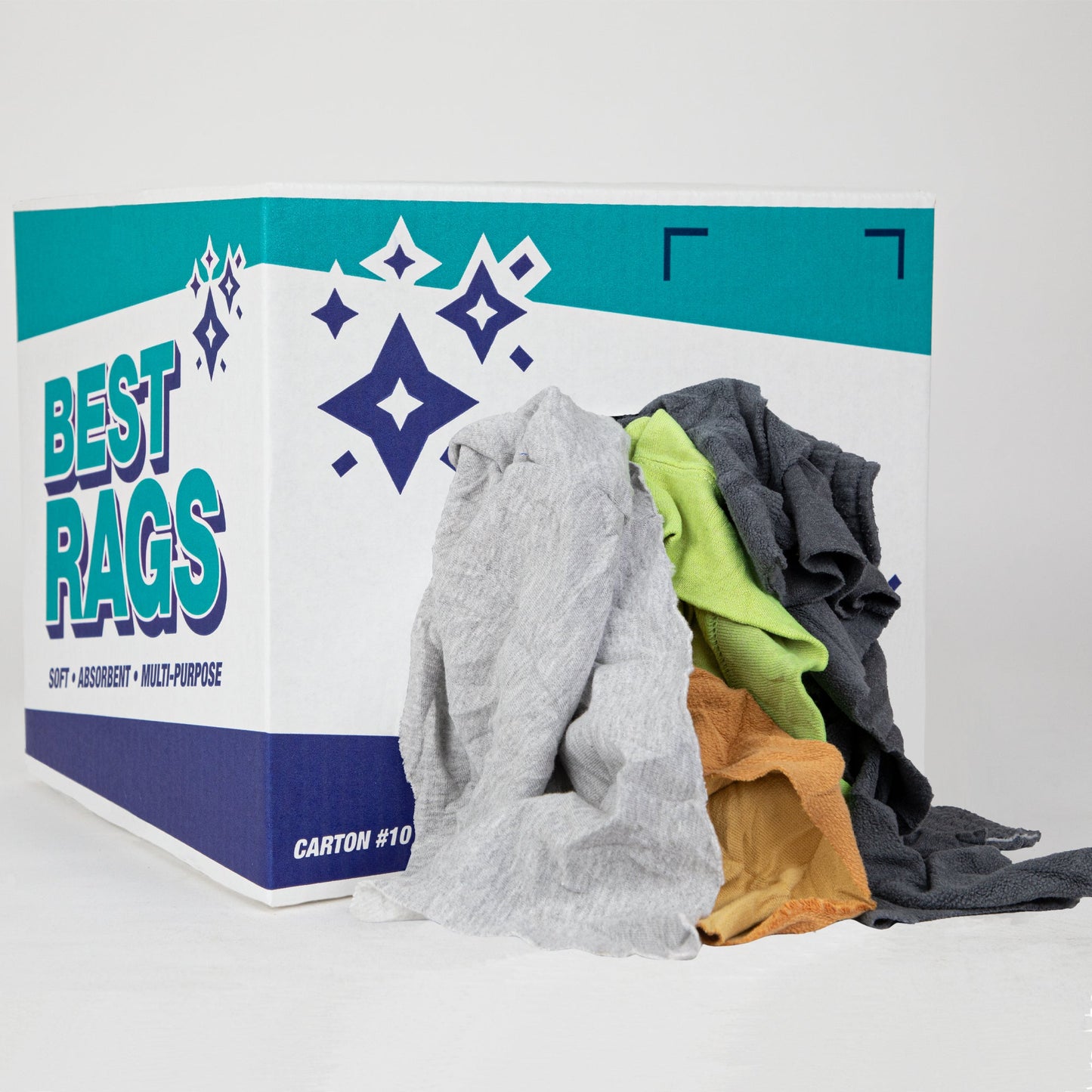 Hospeco® R-C13 Sweatshirt Reclaimed Rags Colors, 10lb Box (HOSR-C13-10)