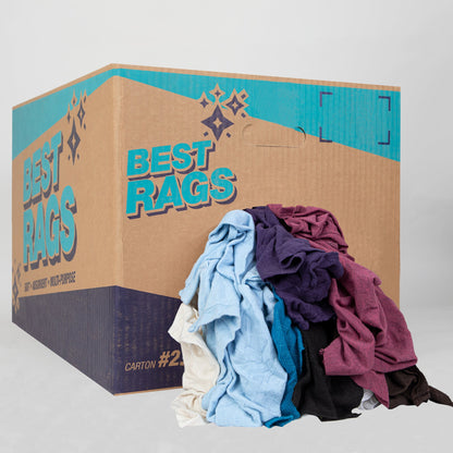 Hospeco® R-C45 T-Shirt Reclaimed Rags Colored, 25lb Box (HOSR-C45-25)