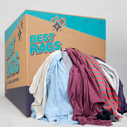 Hospeco® R-C45 T-Shirt Reclaimed Rags Colored, 50lb Box (HOSR-C45-50)