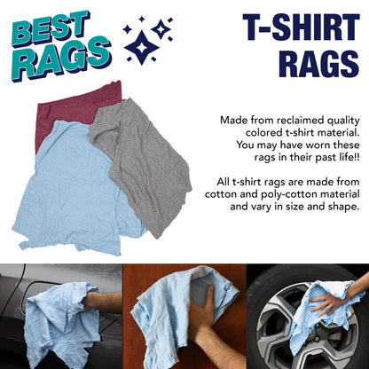 Hospeco® R-C45 T-Shirt Reclaimed Rags Colored, 50lb Box (HOSR-C45-50)