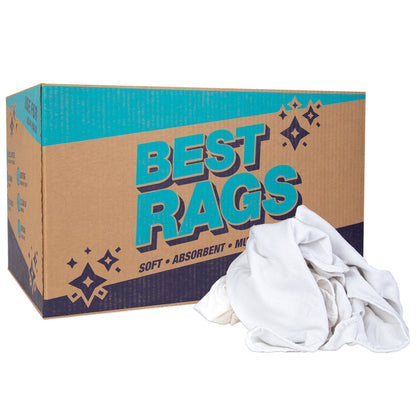 Hospeco® RW80 Flannel Reclaimed Rags White, 25lb Box (HOSR-W80-25)