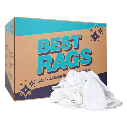 Hospeco® RW80 Flannel Reclaimed Rags White, 50lb Box (HOSR-W80-50)
