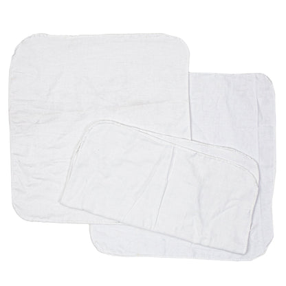 Hospeco® RW80 Flannel Reclaimed Rags White, 5lb Bag (HOSR-W80-5B)