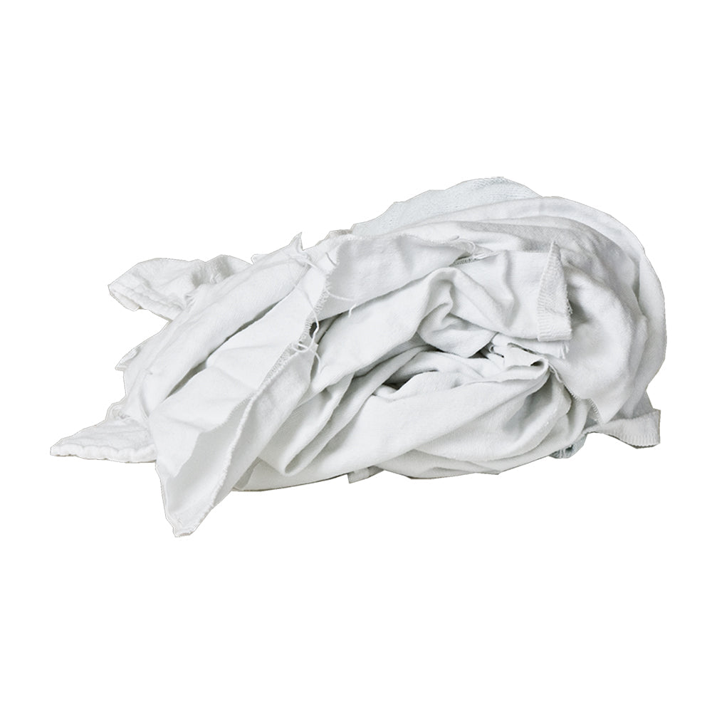 Hospeco® RW80 Flannel Reclaimed Rags White, 25lb Box (HOSR-W80-25)